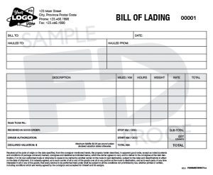 bill of lading custom template