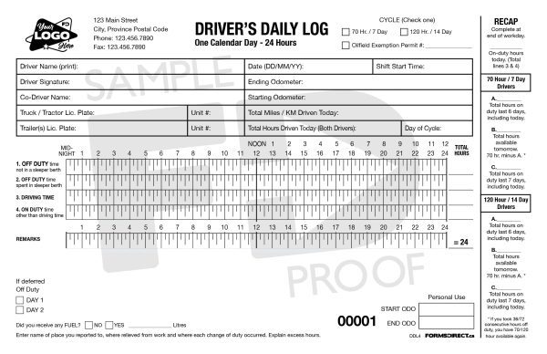 drivers daily log custom form template
