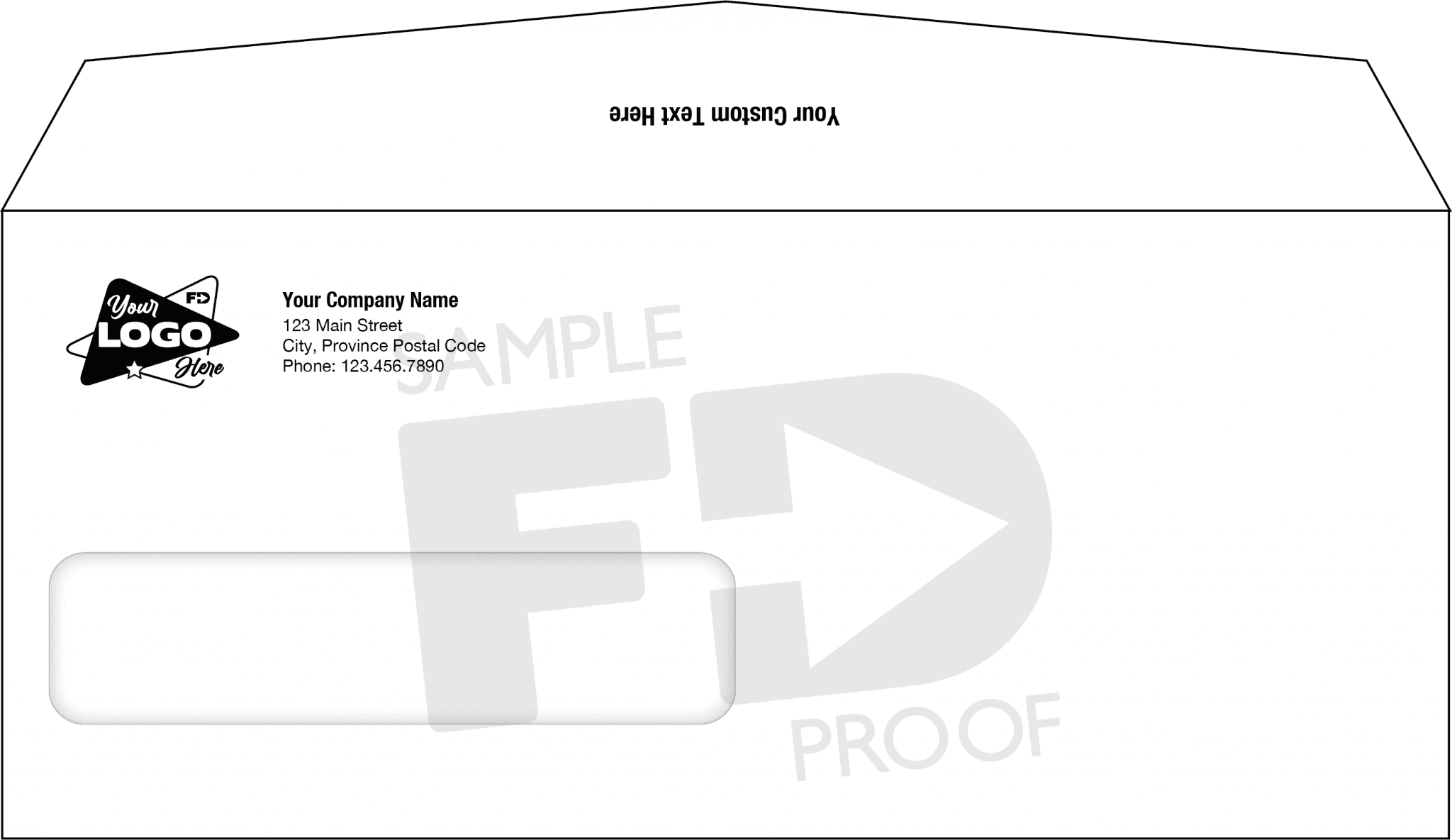 10 window envelope template with return address