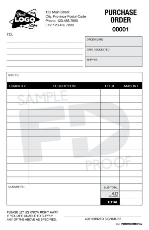 purchase order po1 small custom form template