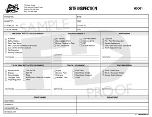 site inspection custom form template