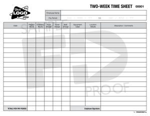 time sheet two week pay period custom template