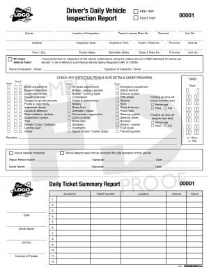 drivers daily vehicle inspection report daily driver log form