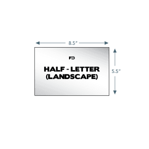 custom form half letter landscape
