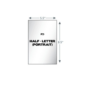 custom form half letter portrait