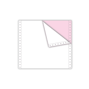 continuous feed paper 2 part white pink 8.5 x 7