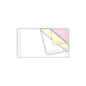 continuous feed ncr paper half letter 3 part white yellow pink