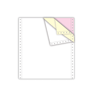 continuous feed paper letter size 3 part white yellow pink