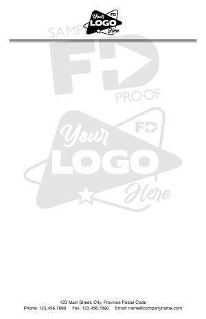 Half Letter Notepad Watermark Logo