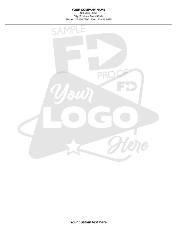 custom notepad watermark logo letter size 8.5 x 11